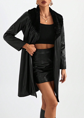 Плащ SHEIN на зав'язках демісезон (341100817)