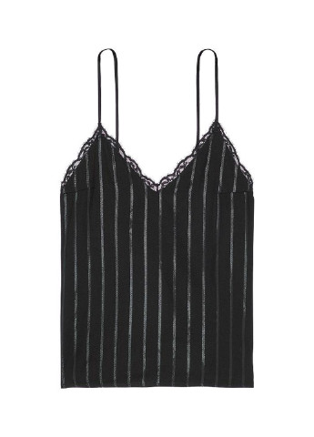 Чорна всесезон піжама (топ, шорти) майка + шорти Victoria's Secret