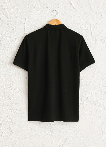Черная футболка-поло для мужчин LC Waikiki однотонная