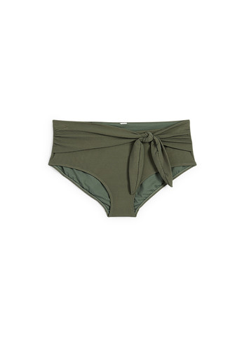 Оливковые (хаки) купальные трусики-плавки однотонные C&A