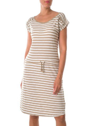 Зеленое кэжуал платье E-Bound в полоску