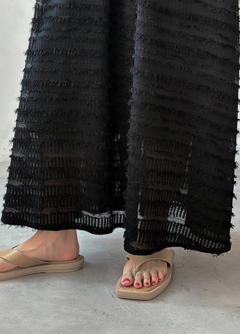 Черная кэжуал однотонная юбка SHEIN клешированная