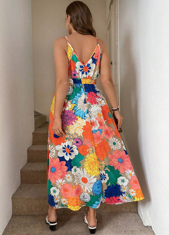 Комбінована кежуал сукня сукня-комбінація SHEIN з квітковим принтом