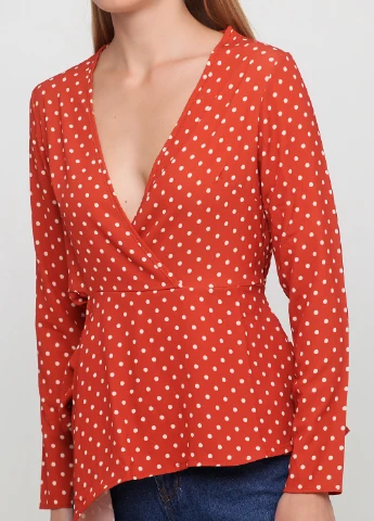 Оранжевая блуза Boohoo