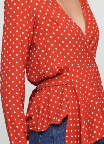 Оранжевая блуза Boohoo