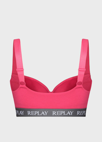 Розовый топ бюстгальтер Replay без косточек вискоза