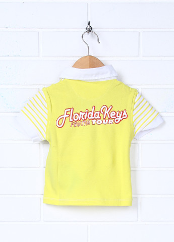 Желтая детская футболка-поло для мальчика Frutta