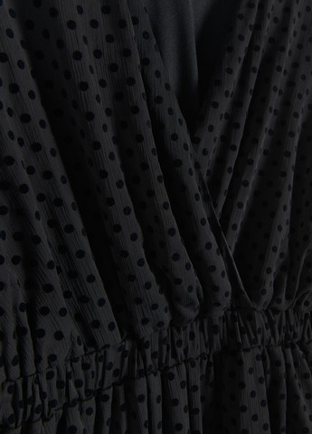 Черное кэжуал платье клеш Reserved в горошек