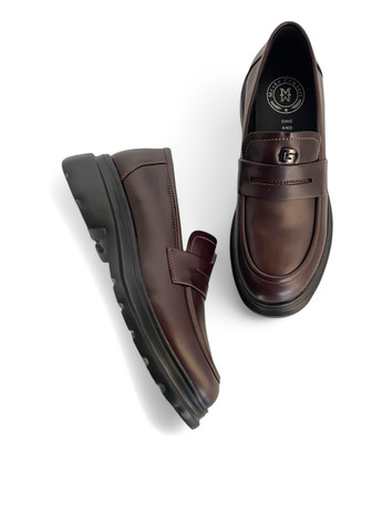 Meego Туфли лоферы темно-вишневый з натуральная кожа, румыния — демисезон (322090514)