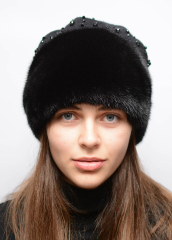 Жіноча зимова хутряна шапка з кашеміром і норкою Меховой Стиль кашемир (198832085)
