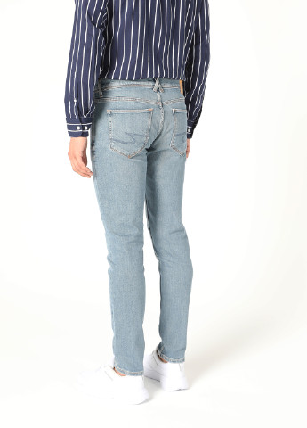 Голубые демисезонные зауженные джинсы Colin's