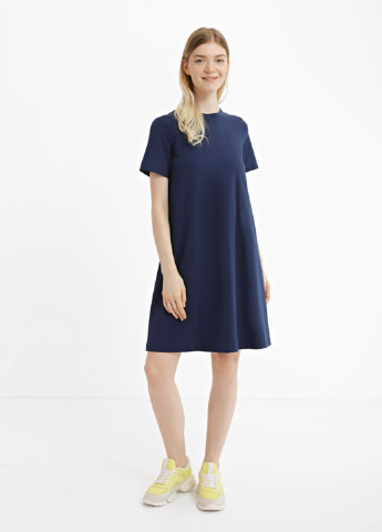 Темно-синя кежуал сукня сукня-футболка Promin однотонна