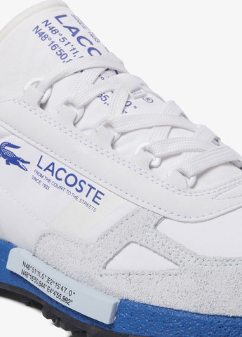 Белые демисезонные кроссовки Lacoste Elite Active