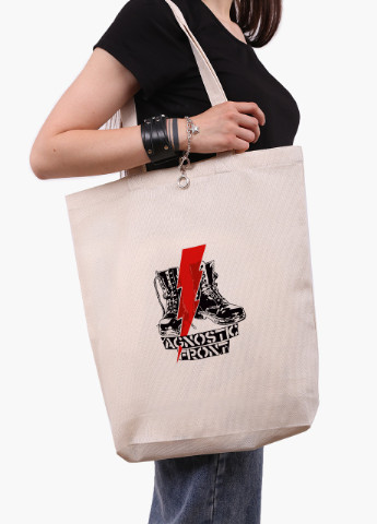 Еко сумка шоппер біла хардкор-панк Agnostic Front (9227-2020-WTD) Еко сумка шоппер біла 41*39*8 см MobiPrint (215952280)