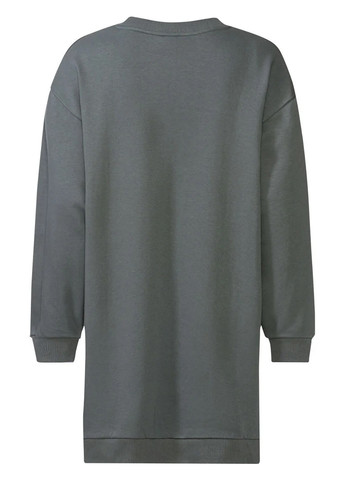 Серо-зеленое кэжуал, спортивное платье платье-свитшот Esmara с надписью