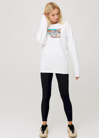 Белый світшот жіночий oversize /no flis/ YAPPI (254658665)
