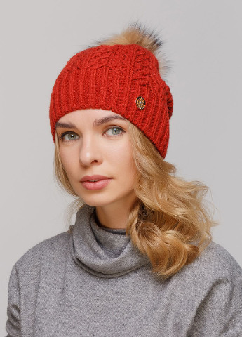 Зимняя теплая женская шапка на флисовой подкладке 550699 Merlini (249643196)
