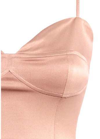 Розовое коктейльное платье футляр H&M однотонное