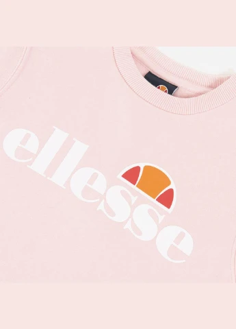 Ellesse свитшот s4e08600-light-pink логотип светло-розовый спортивный хлопок, трикотаж