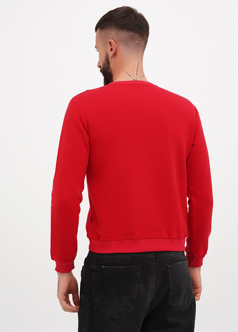 Красный свитшот однотонный светоотражающие детали (305003766)