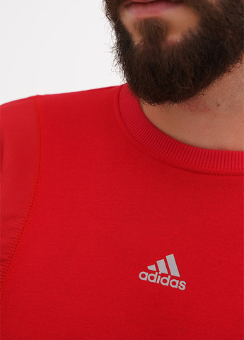 Красный свитшот однотонный светоотражающие детали (305003766)