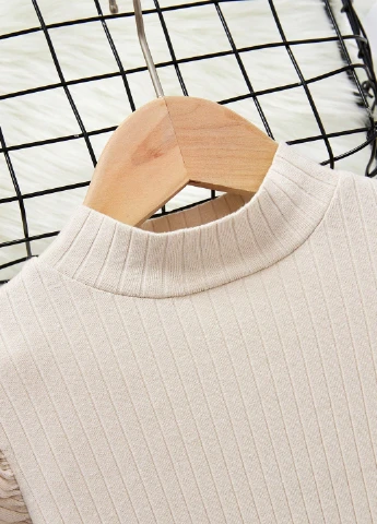 Коричневый демисезонный комплект (гольф, юбка) SHEIN
