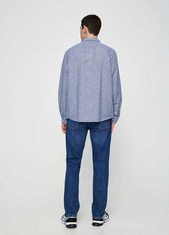 Серо-синяя кэжуал рубашка в клетку Pull&Bear