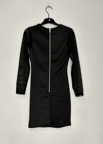 Черное коктейльное платье футляр Boohoo однотонное