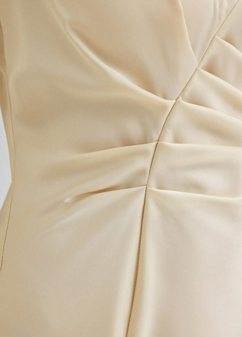 Кремова святковий, вечірня, ділова сукня сукня-сорочка, а-силует SHEIN однотонна