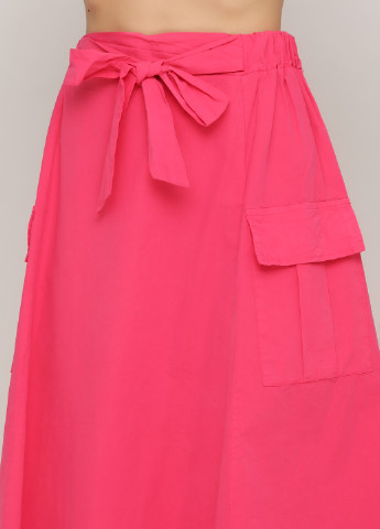 Розовая кэжуал однотонная юбка Zelante