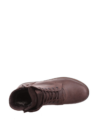 Темно-коричневые зимние ботинки берцы Belvas