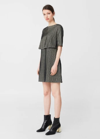 Черное вечернее платье Mango однотонное