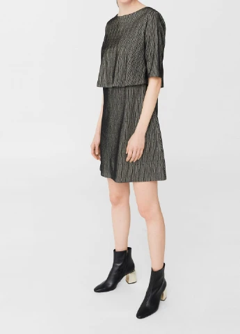Черное вечернее платье Mango однотонное