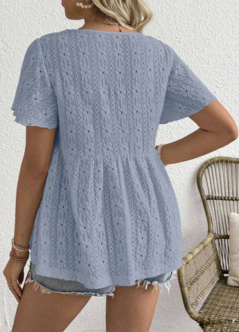 Лавандовая блуза для беременных с баской SHEIN