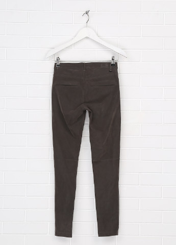 Серо-зеленые кэжуал демисезонные зауженные брюки H&M