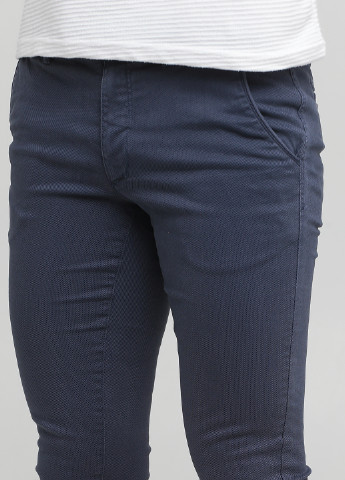Темно-синие кэжуал демисезонные укороченные, зауженные брюки Lerros