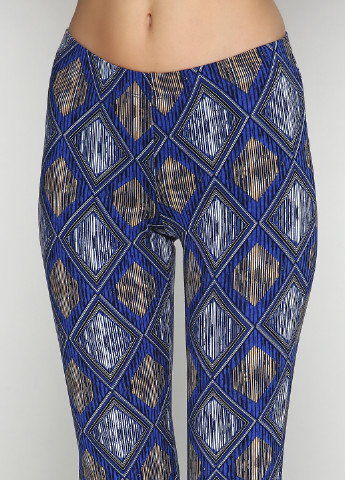 Темно-синие кэжуал летние клеш брюки Alya
