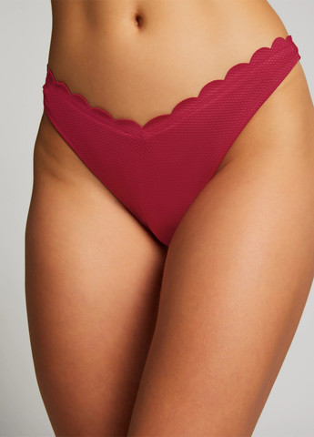 Малиновые купальные трусики-плавки однотонные Hunkemoller