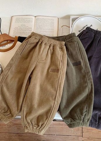 Темно-бежевые кэжуал зимние брюки джоггеры SHEIN