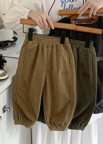 Темно-бежевые кэжуал зимние брюки джоггеры SHEIN