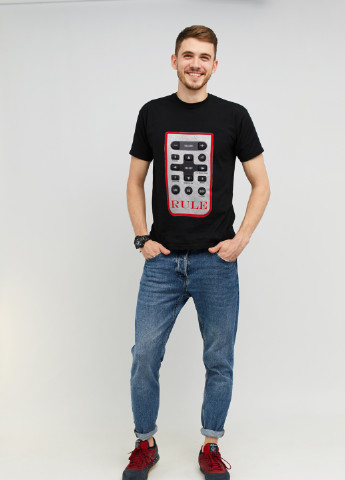 Черная футболка мужская с коротким рукавом Memo