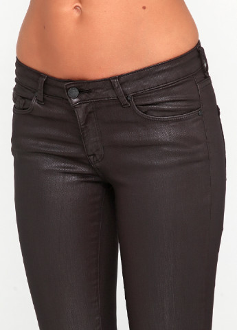 Темно-коричневые джинсовые демисезонные зауженные брюки Cimarron