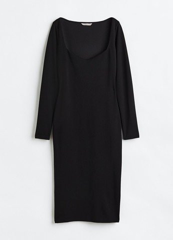 Чорна кежуал сукня H&M однотонна