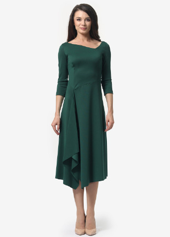 Зелена кежуал сукня, сукня кльош Lada Lucci однотонна