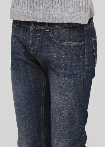 Синие демисезонные прямые джинсы GF Ferre