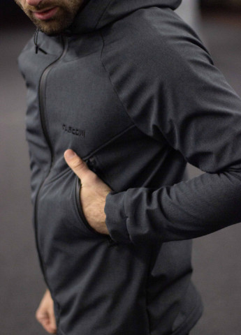 Графитовая демисезонная куртка мужская protection soft shell графит Custom Wear