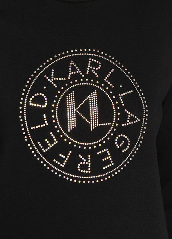 Чорний світшот Karl Lagerfeld логотип стрази (346698337)