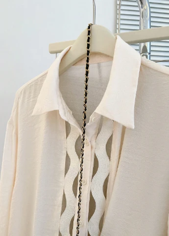Кремовая блуза SHEIN
