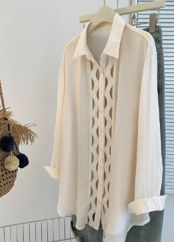 Кремовая блуза SHEIN