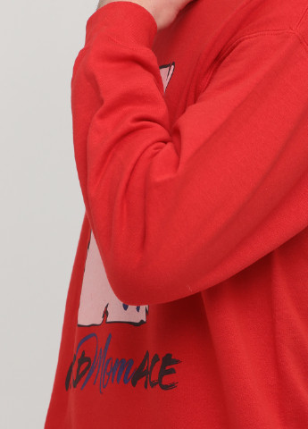 Свитшот Gildan - Прямой крой рисунок красный кэжуал полиэстер, футер, хлопок - (251370772)